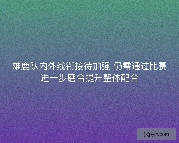 雄鹿队内外线衔接待加强 仍需通过比赛进一步磨合提升整体配合